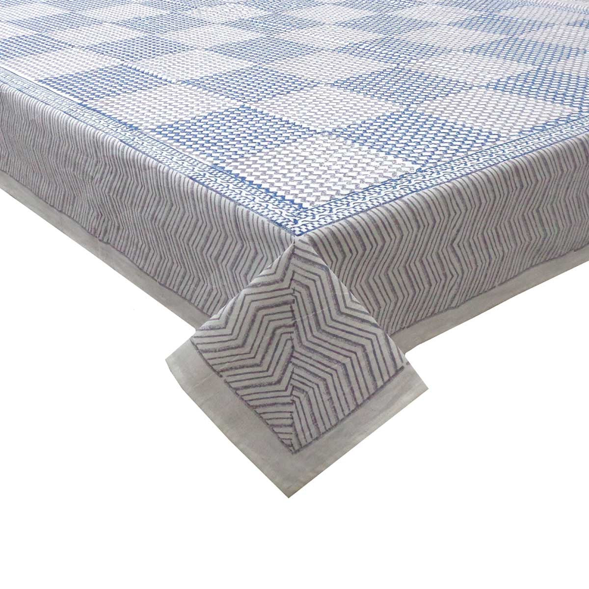 Hand Block Printed Cotton Tablecloth 150x220 cms |  504824