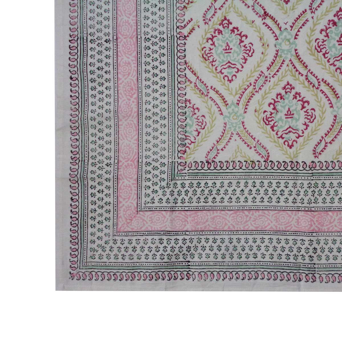Hand Block Printed Cotton Tablecloth 150x220 cms |  504826