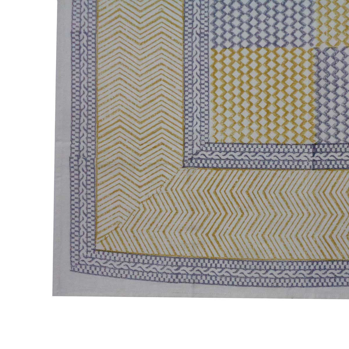 Hand Block Printed Cotton Tablecloth 150x220 cms |  504828