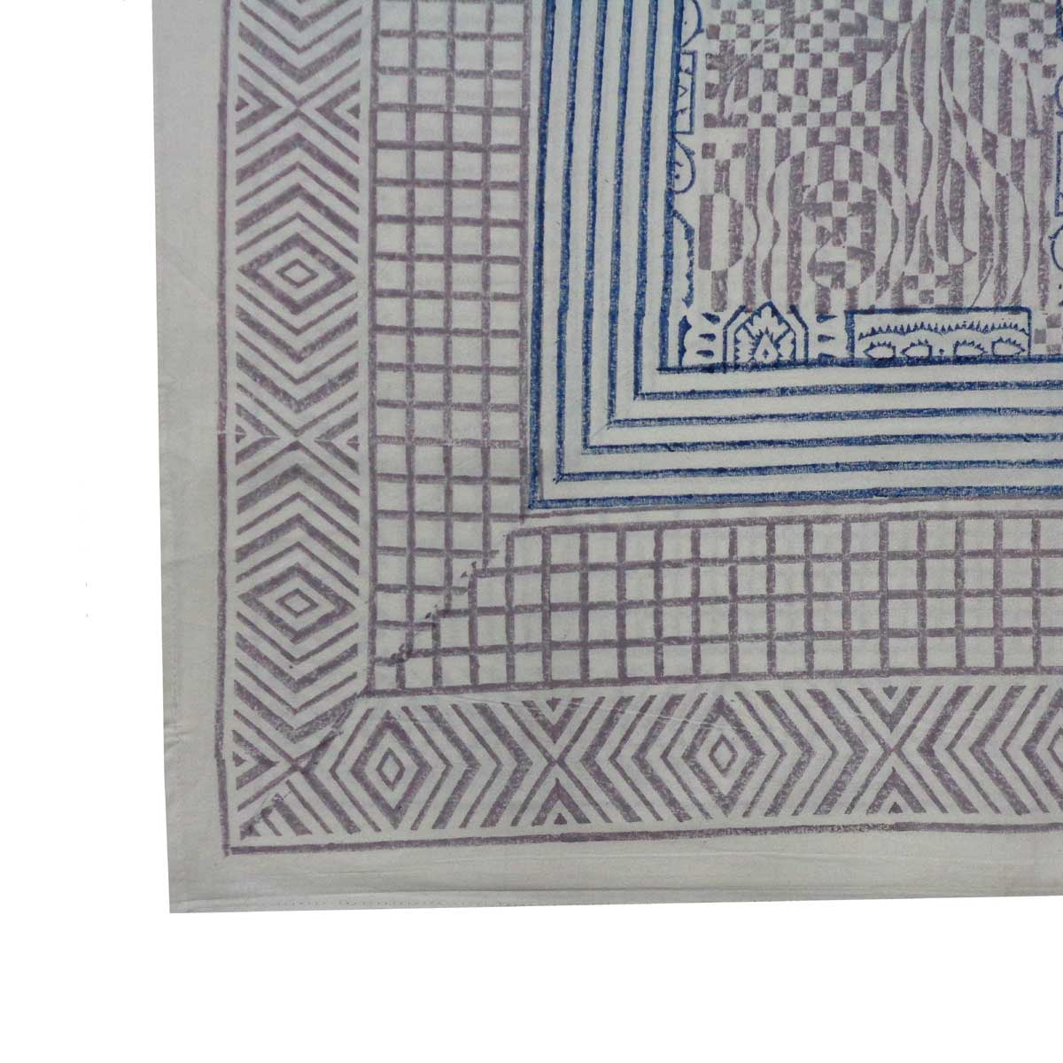 Hand Block Printed Cotton Tablecloth 150x220 cms | 504745