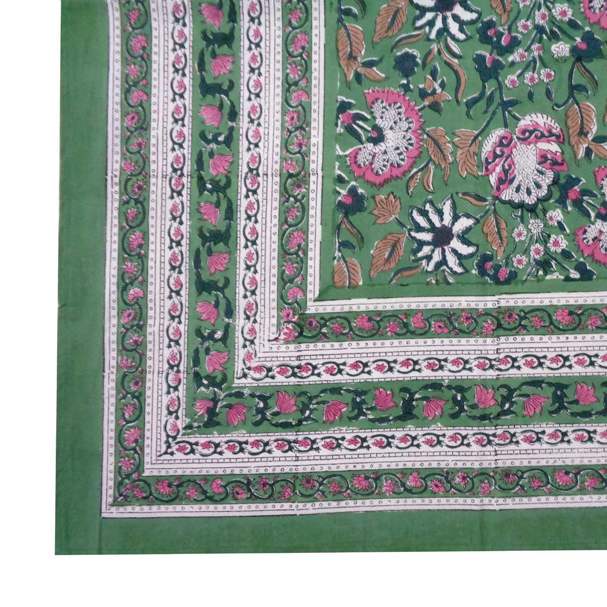 Hand Block Printed Cotton Tablecloth 150x220 cms | 705335