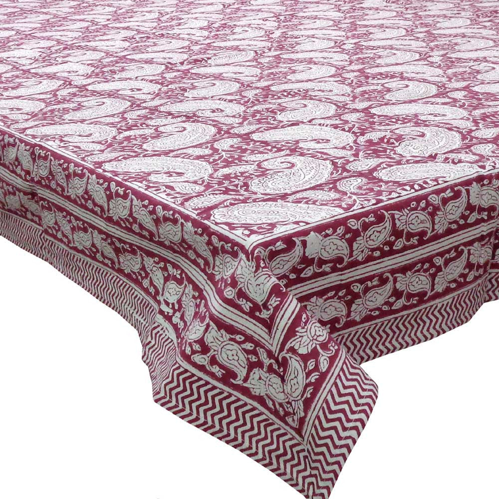 Hand Block Printed Cotton Tablecloth 150x220 cms | Ambi Lal Gud 100973