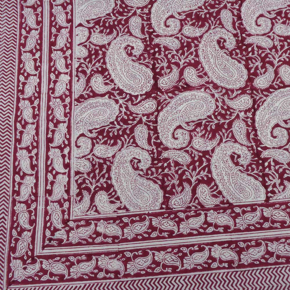 Hand Block Printed Cotton Tablecloth 150x220 cms | Ambi Lal Gud 100973