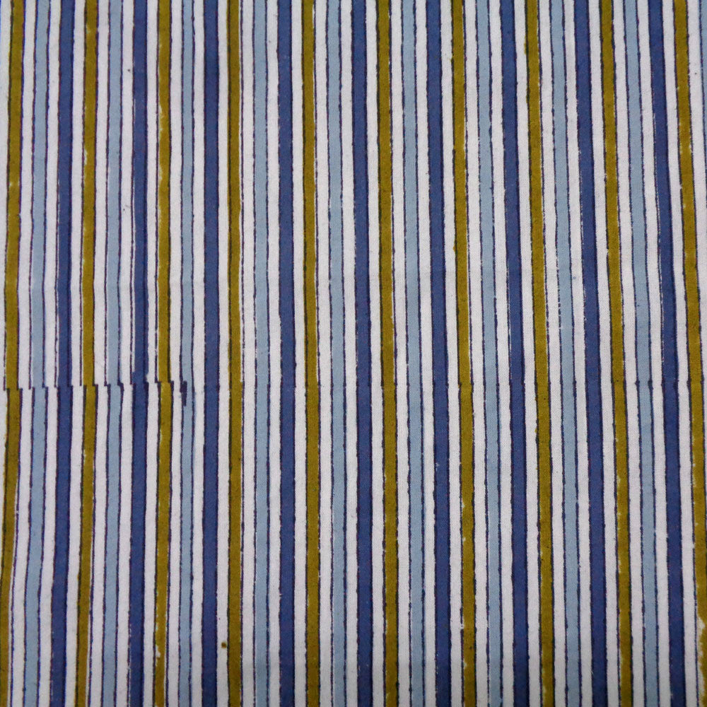 Hand Block Printed Cotton Tablecloth 180x270 cms | Three Stripe Starlight 202213