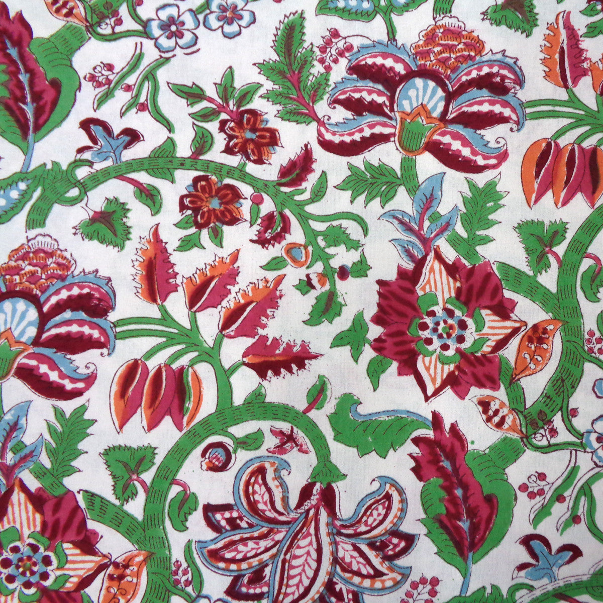 Hand Block PrintedTablecloth 180x270 cms | Anarkali Green Open 106822