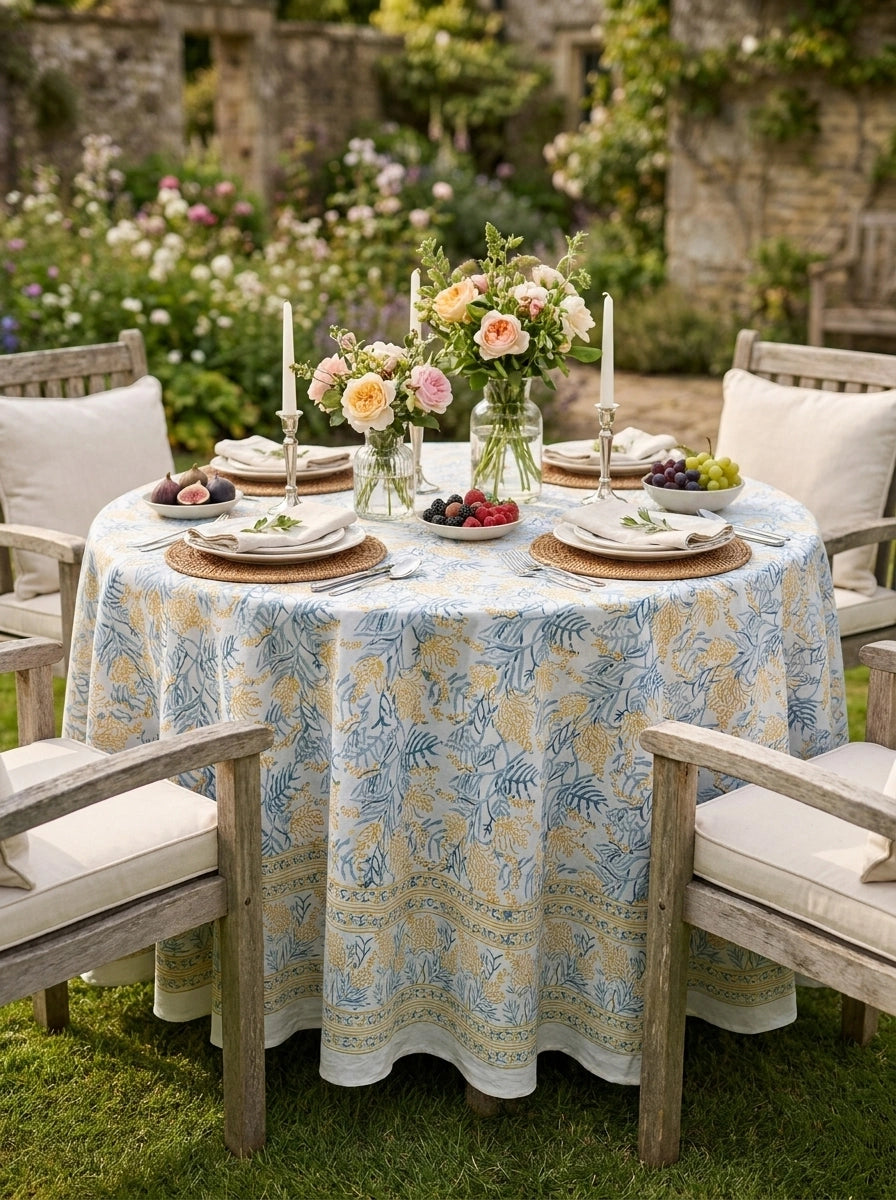 72 Inch Diameter Round Table Cover Lilas Amber