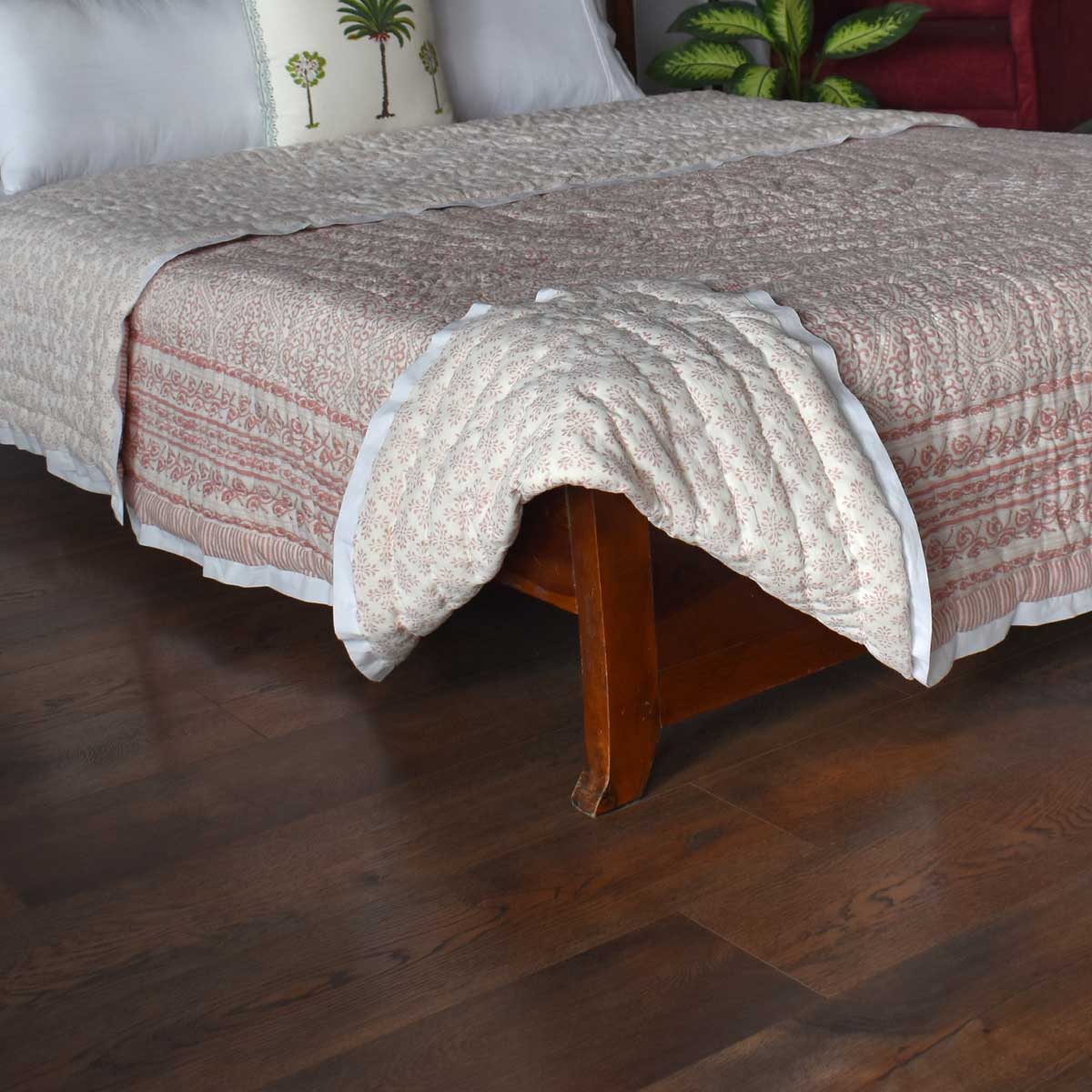 Hand Block Printed Cotton Queen Size Quilt |  Rang Mahal 260311