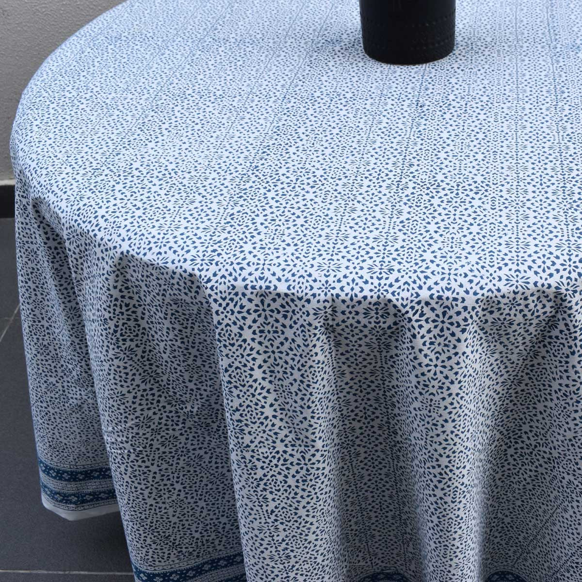 Round 220 cms Cotton French Design Table Cover | EKB 8
