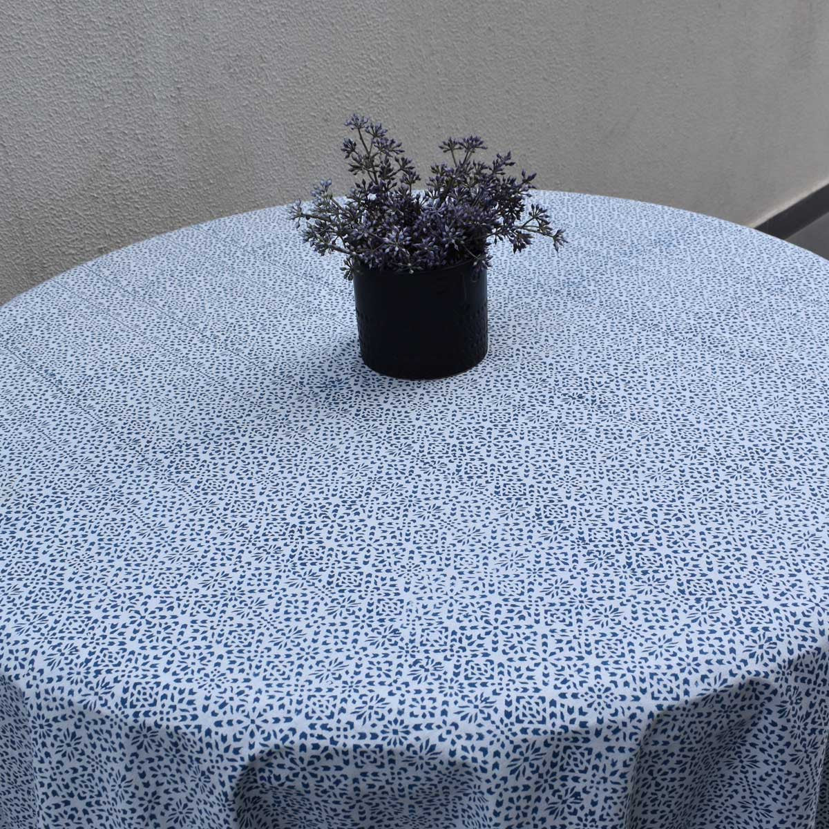 Round 220 cms Cotton French Design Table Cover | EKB 8