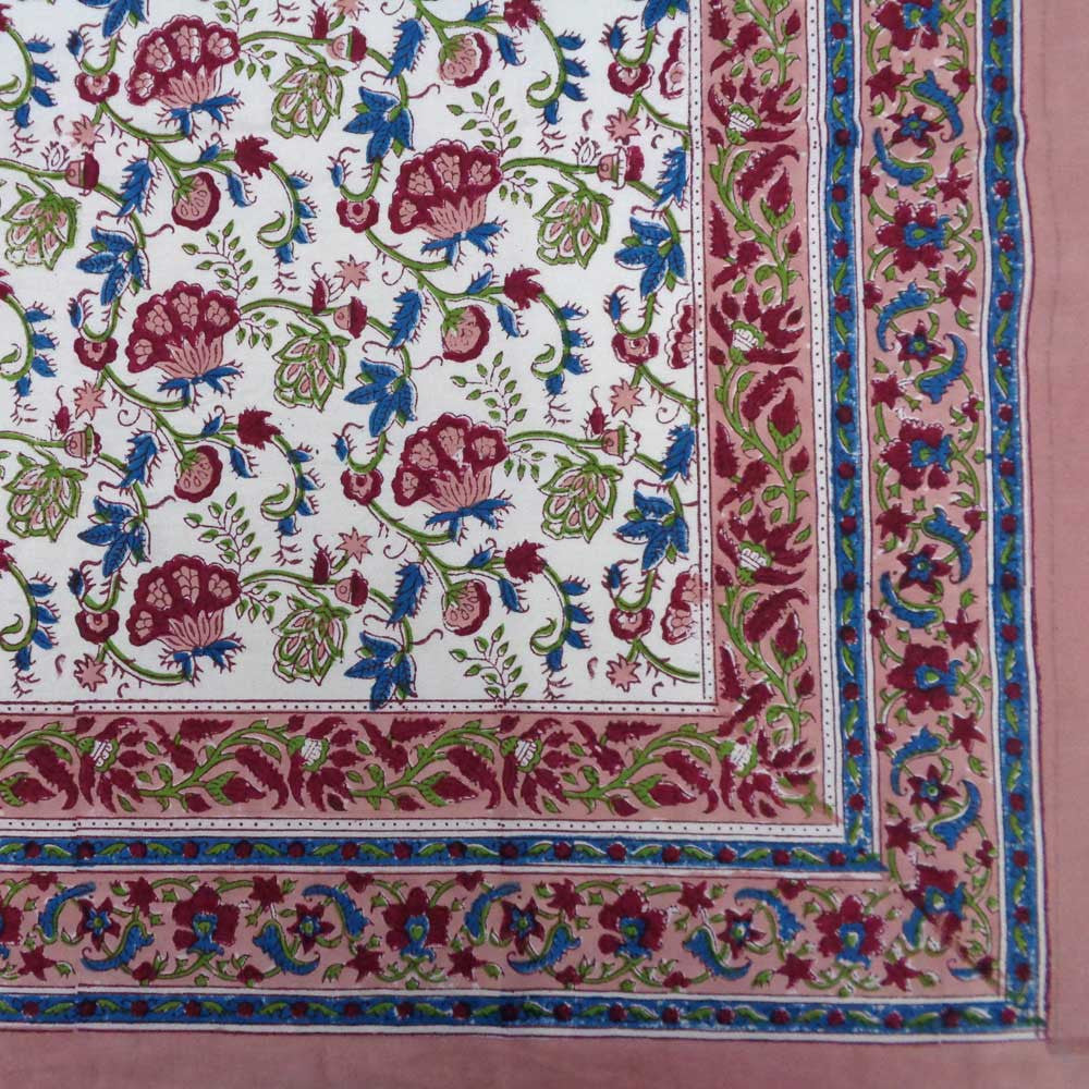 Tablecloth 12 seater in Cotton Hand Block Printed Cotton Tablecloth 180x340 cms | Genda Bale 204998
