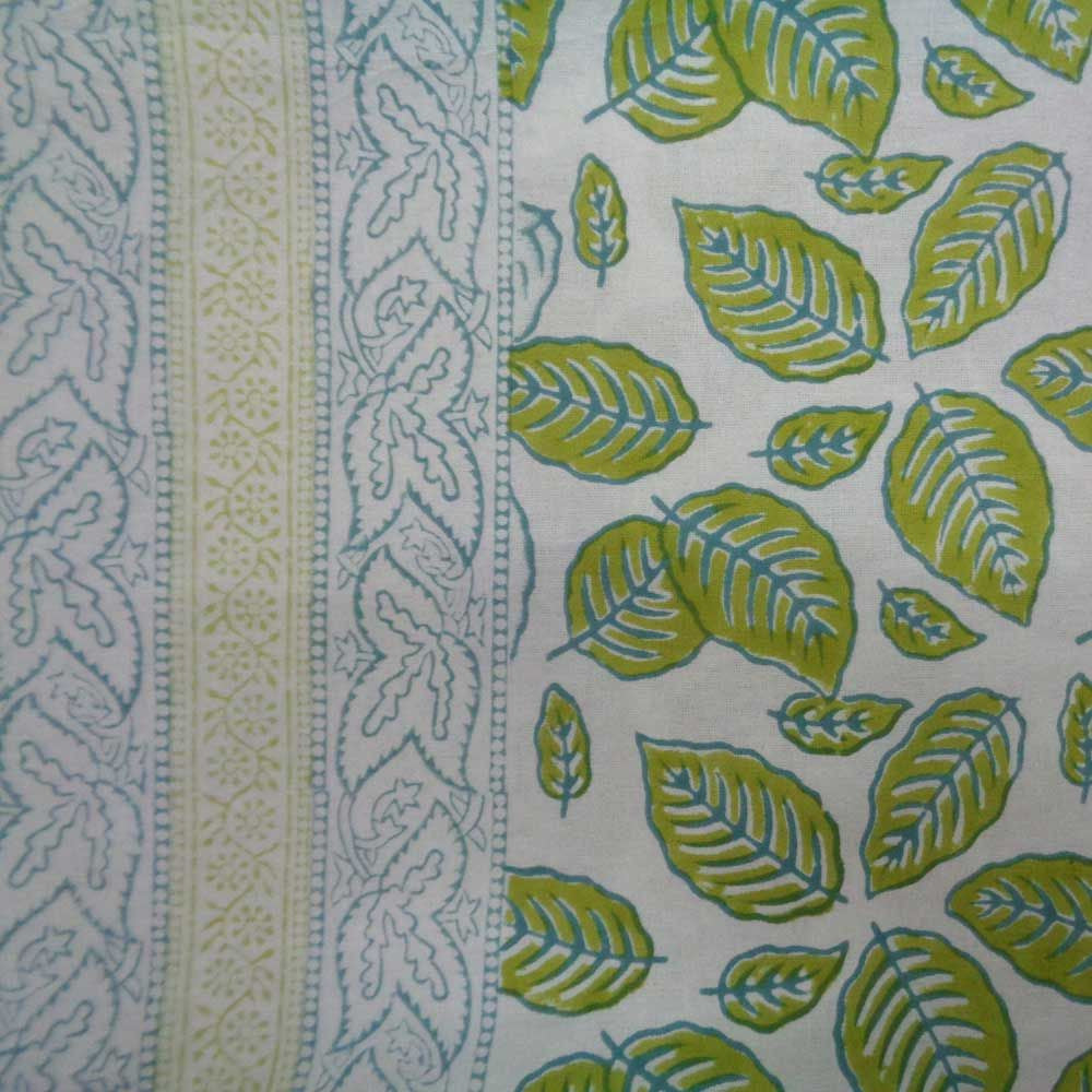 Tablecloth Block Printed in Cotton | Autumn Leaf 5203