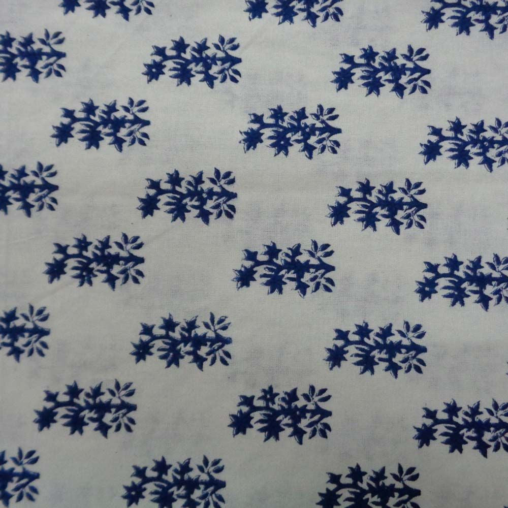 Tablecloth Block Printed in Cotton | Booti Blue 1451