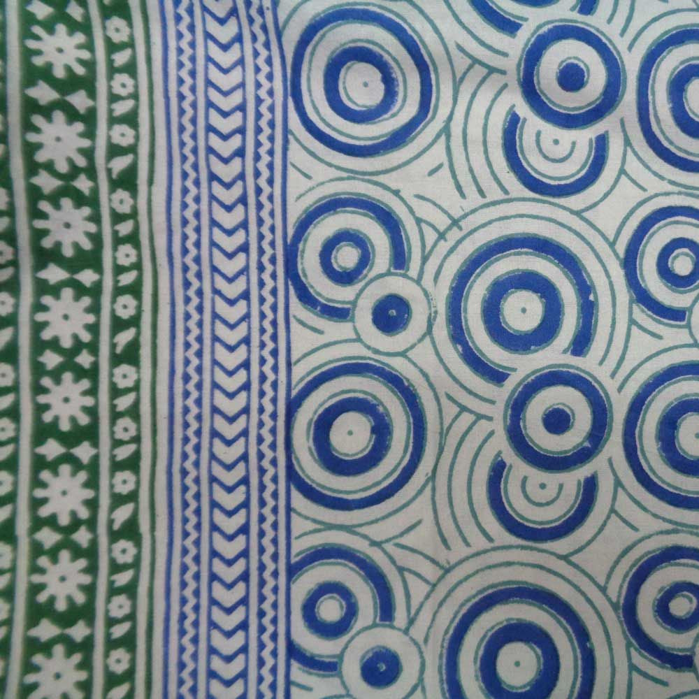 Tablecloth Block Printed in Cotton | Geo Circle 5199
