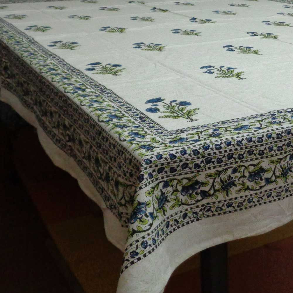 Tablecloth Block Printed in Cotton | Naya Boota 0880
