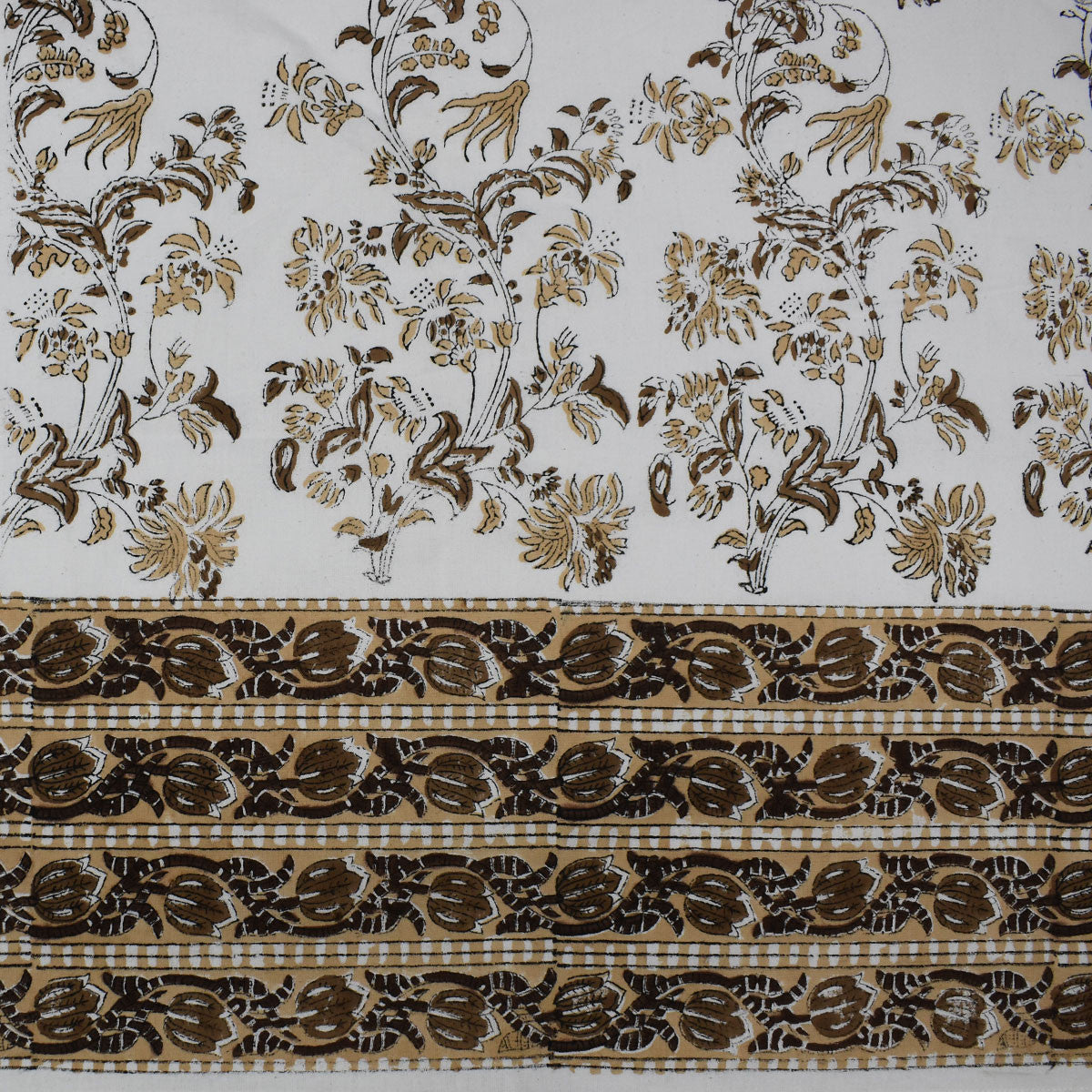 Wood Block Printed Handmade Tablecloth 150x220 cms |   200901