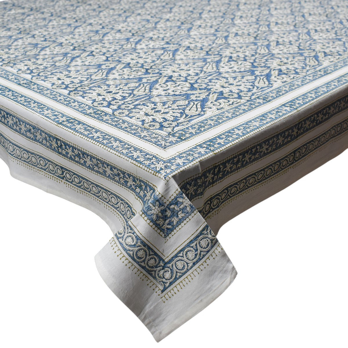 Wood Block Printed Handmade Tablecloth 150x220 cms |  200897
