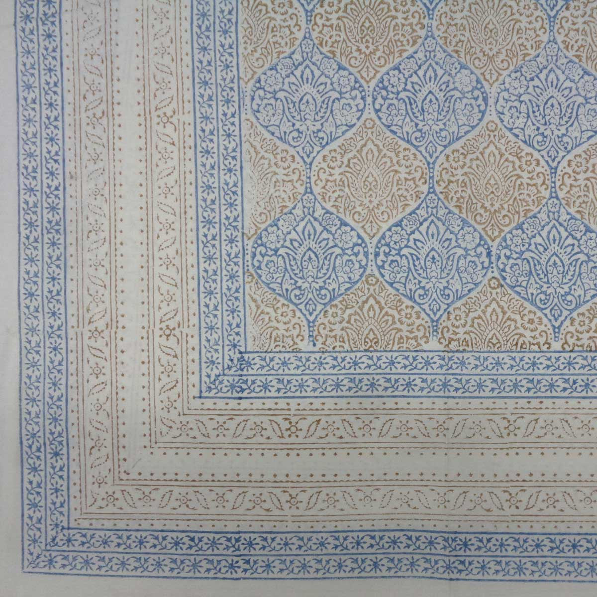 Wood Block Printed Handmade Tablecloth 150x220 cms | 100003