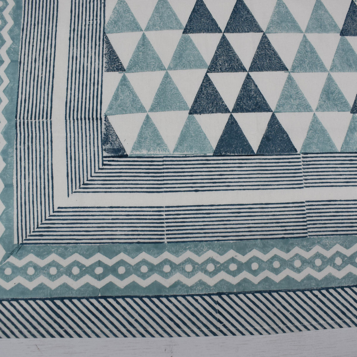 Wood Block Printed Handmade Tablecloth 150x220 cms | 200906
