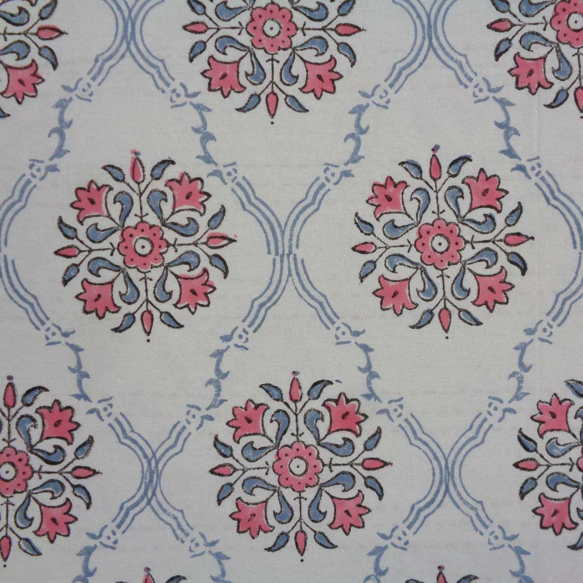 Wood Block Printed Handmade Tablecloth 150x220 cms | 504754