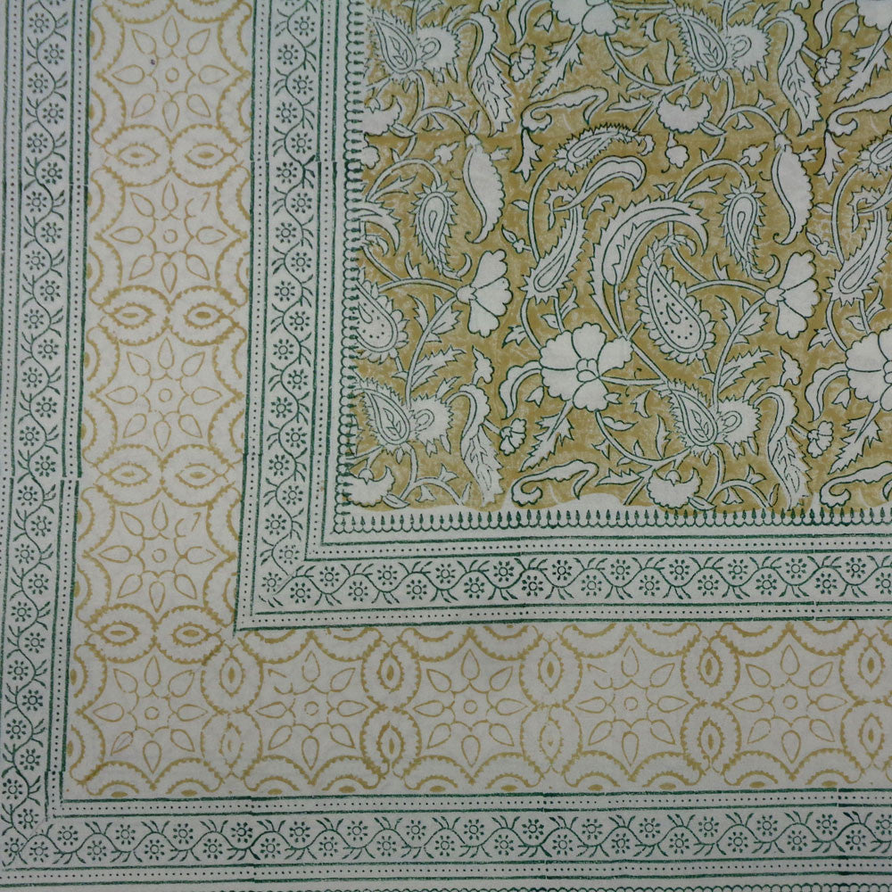 Wood Block Printed Handmade Tablecloth 150x220 cms | 900063