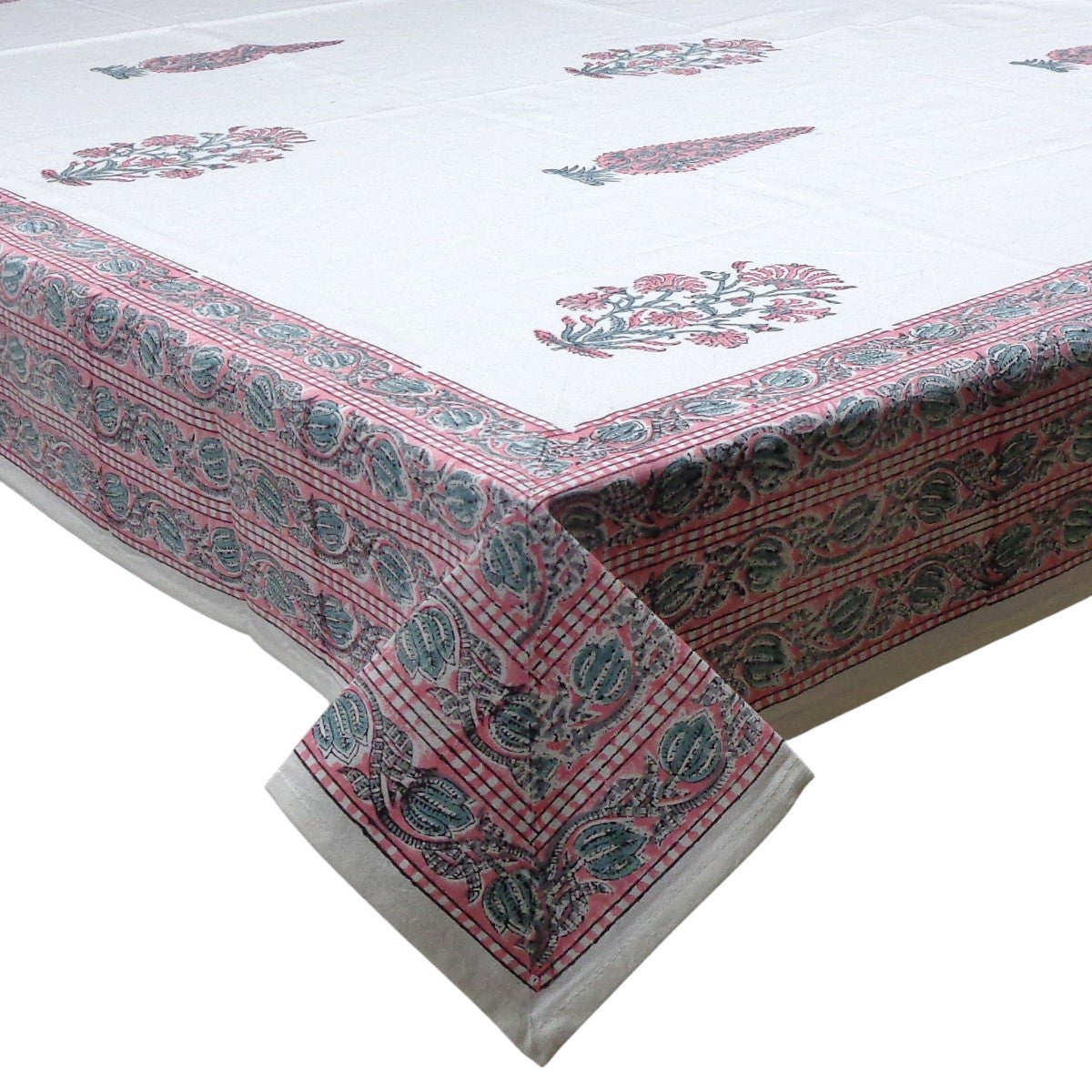 Wood Block Printed Handmade Tablecloth 150x220 cms | 900087