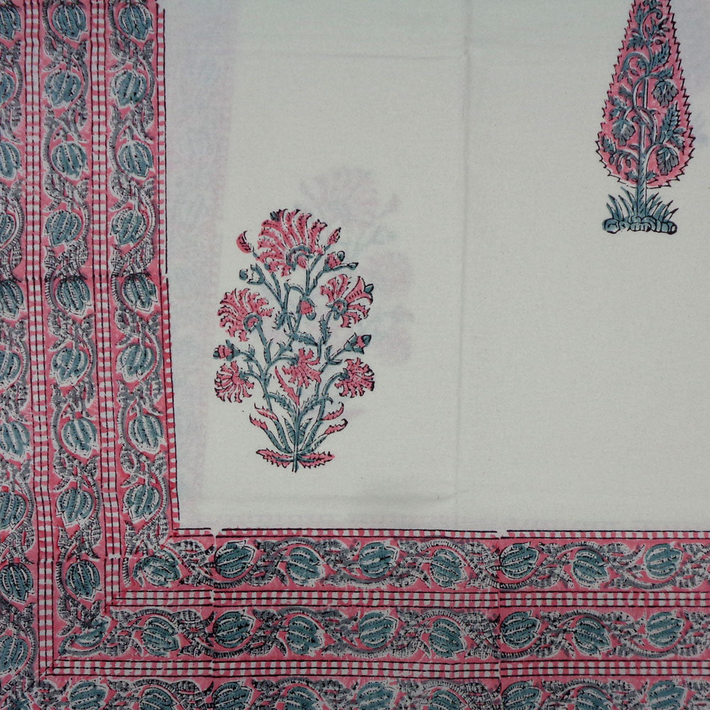 Wood Block Printed Handmade Tablecloth 150x220 cms | 900087