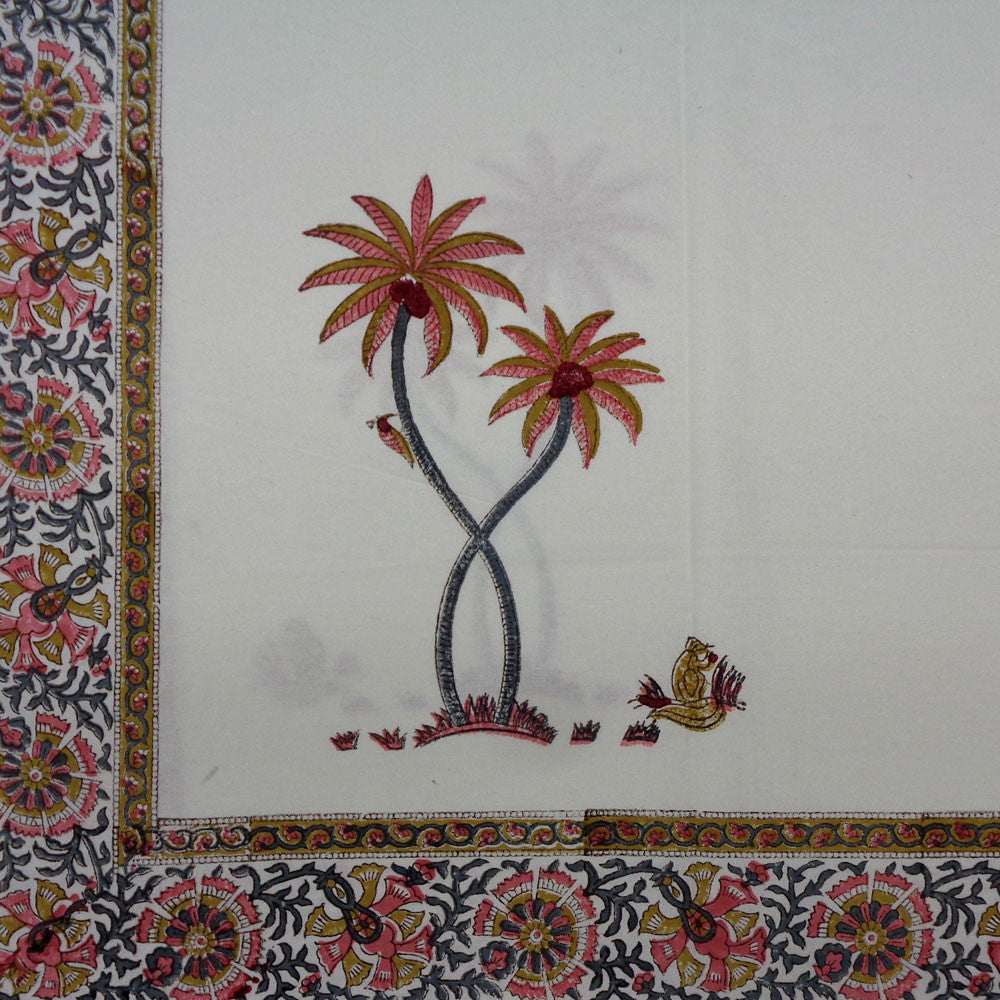 Wood Block Printed Handmade Tablecloth 150x220 cms | 909900