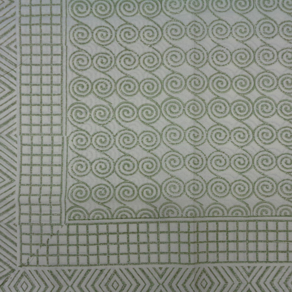 Wood Block Printed Handmade Tablecloth 150x220 cms | 909920