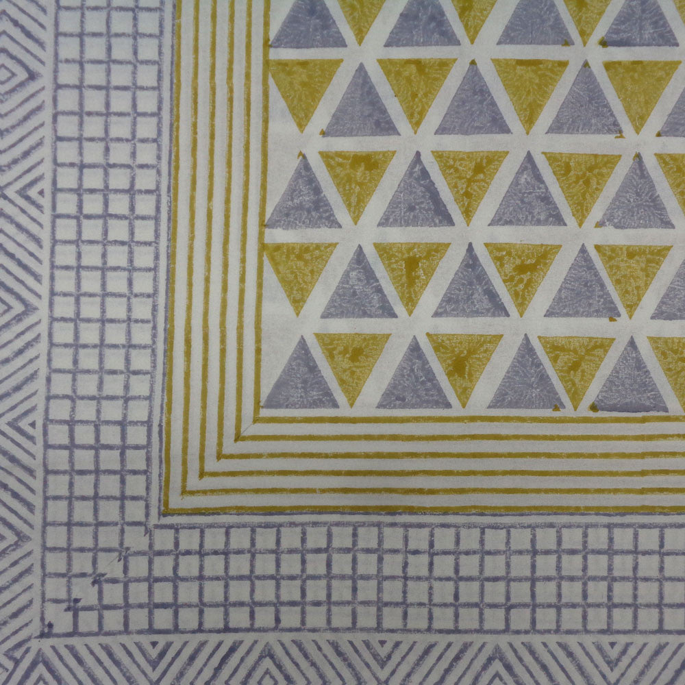 Wood Block Printed Handmade Tablecloth 150x220 cms | 909933