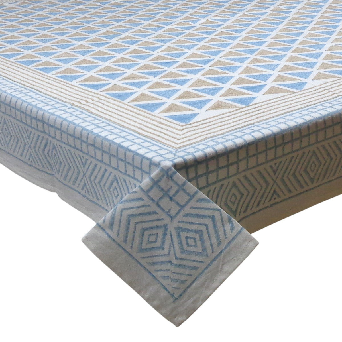 Wood Block Printed Handmade Tablecloth 150x220 cms | 909939
