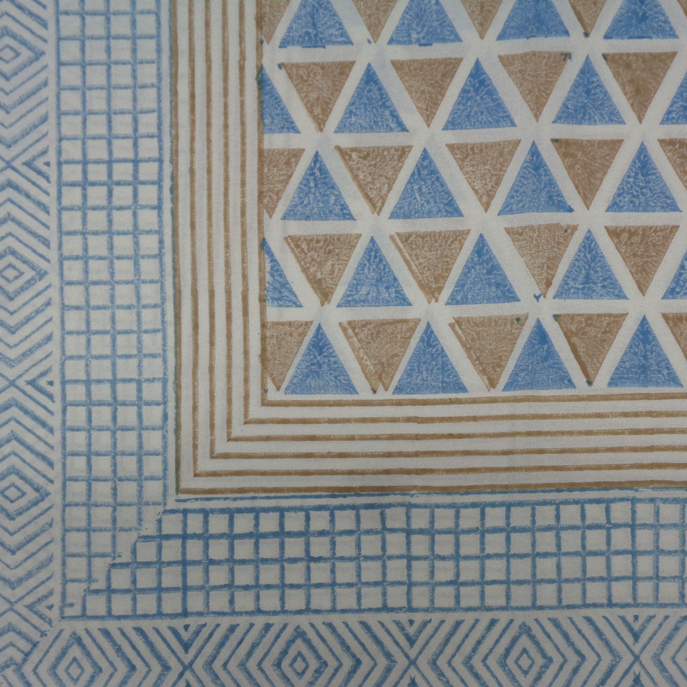 Wood Block Printed Handmade Tablecloth 150x220 cms | 909939