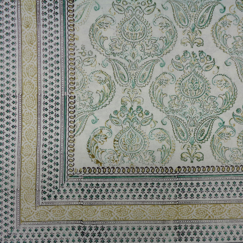 Wood Block Printed Handmade Tablecloth 150x220 cms | 909978