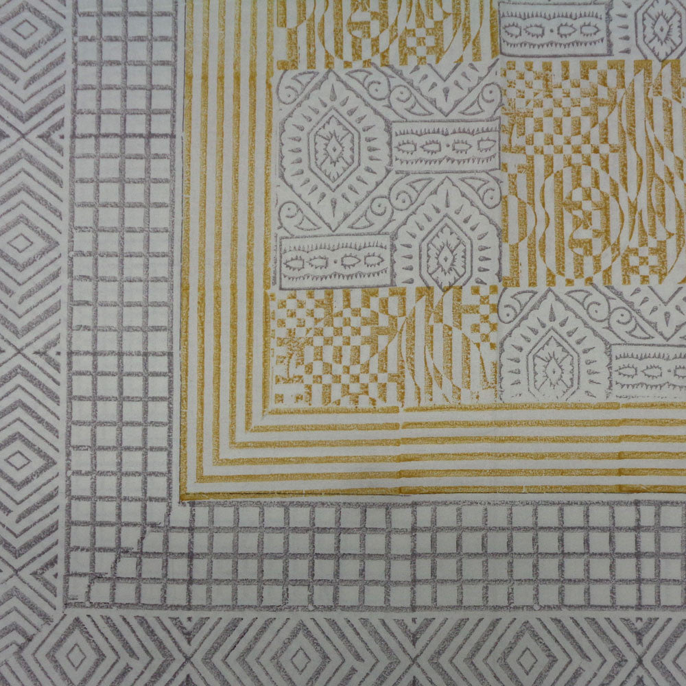 Wood Block Printed Handmade Tablecloth 150x220 cms | 909990
