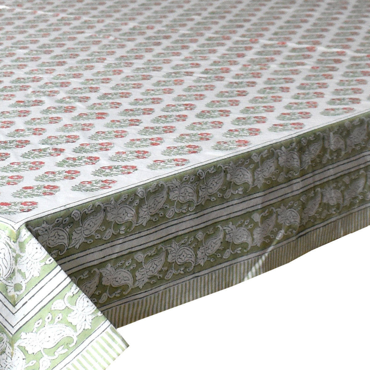 Wood Block Printed Handmade Tablecloth 150x220 cms | Boota Georgia 202403